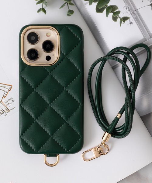 emonique（エモニーク）の「iPhone PUレザー キルティングデザイン ストラップ付スマホケース カバー 【11/11pro/12/12pro/13/13pro/14/14pro/15/15Pro/16/16pro/16e/17/17pro/Air対応】（スマホケース/カバー・レディース・ブラック/パープル/ベージュ/グリーン/ピンク・iPhone 11/iPhone 11 Pro/iPhone 12/iPhone 12 Pro/iPhone 13/iPhone 13 Pro/iPhone 14/iPhone 14 Pro/iPhone 15 Pro/iPhone 15/iPhone 16/iPhone 16 Pro/iPhone 16e/iPhone 17/iPhone 17 Pro/iPhone Air）」の19枚目の写真