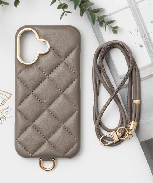 emonique（エモニーク）の「iPhone PUレザー キルティングデザイン ストラップ付スマホケース カバー 【11/11pro/12/12pro/13/13pro/14/14pro/15/15Pro/16/16pro/16e/17/17pro/Air対応】（スマホケース/カバー・レディース・ブラック/パープル/ベージュ/グリーン/ピンク・iPhone 11/iPhone 11 Pro/iPhone 12/iPhone 12 Pro/iPhone 13/iPhone 13 Pro/iPhone 14/iPhone 14 Pro/iPhone 15 Pro/iPhone 15/iPhone 16/iPhone 16 Pro/iPhone 16e/iPhone 17/iPhone 17 Pro/iPhone Air）」の8枚目の写真