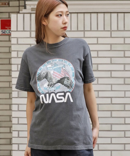 ROOPTOKYO(ループトウキョウ)の「EAGLE WARM ROCK TEE 半袖Tシャツ 古着風 グラフィック(Tシャツ/カットソー・レディース・ホワイト/チャコール・FREE)」の2枚目の写真