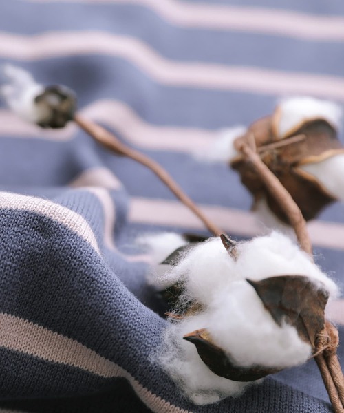 somari imagination(ソマリ イマジネーション)の「『ボーダー柄フリルニットポロシャツ』(ポロシャツ・レディース・ネイビー/ライトベージュ/ブラック・2/1)」の4枚目の写真