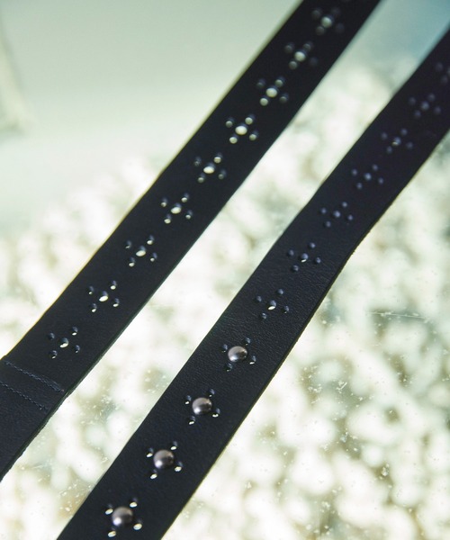 Iroquois(イロコイ)の「IROQUOIS イロコイ / STUDS MEDALLION BELT イタリアンレザースタッズメダリオンベルト / 877101(ベルト・メンズ・ベージュ/ブラック・FREE)」の17枚目の写真