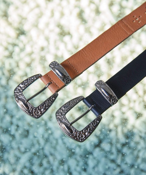 Iroquois(イロコイ)の「IROQUOIS イロコイ / STUDS MEDALLION BELT イタリアンレザースタッズメダリオンベルト / 877101(ベルト・メンズ・ベージュ/ブラック・FREE)」の22枚目の写真