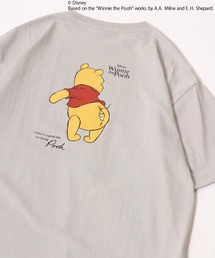 Disney/ディズニー 101匹わんちゃん くまのプーさん ワンポイント刺繍 フォト バックプリント カレッジロゴ ビッグシルエット 半袖Tシャツ レディース メンズ