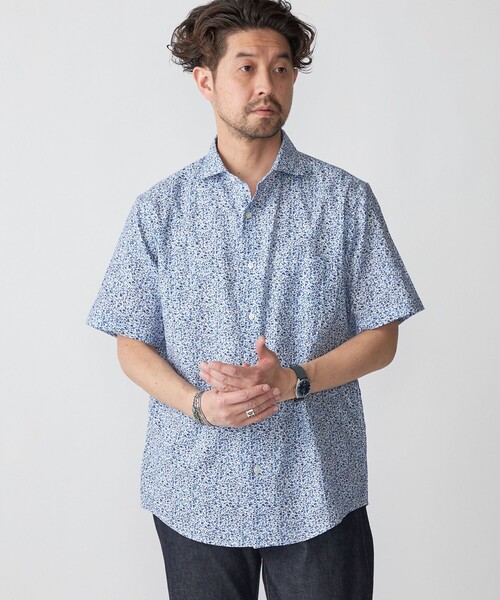 SHIPS(シップス)の「SHIPS: セミワイド 花柄 コットン リネン ショートスリーブ シャツ(シャツ/ブラウス・メンズ・ネイビー/ライトグリーン/ライトブルー・SMALL/MEDIUM/LARGE/X-LARGE)」の22枚目の写真