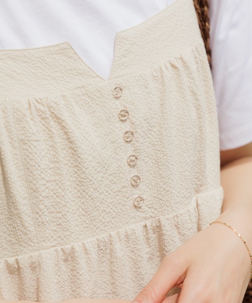 flower（フラワー）の「サニーティアードワンピース（ワンピース・レディース・アイボリー/ブラック・FREE）」の18枚目の写真