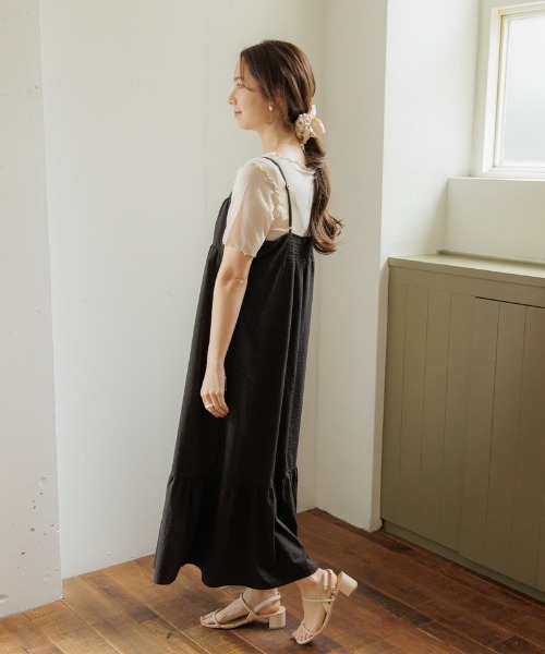 flower（フラワー）の「サニーティアードワンピース（ワンピース・レディース・アイボリー/ブラック・FREE）」の9枚目の写真