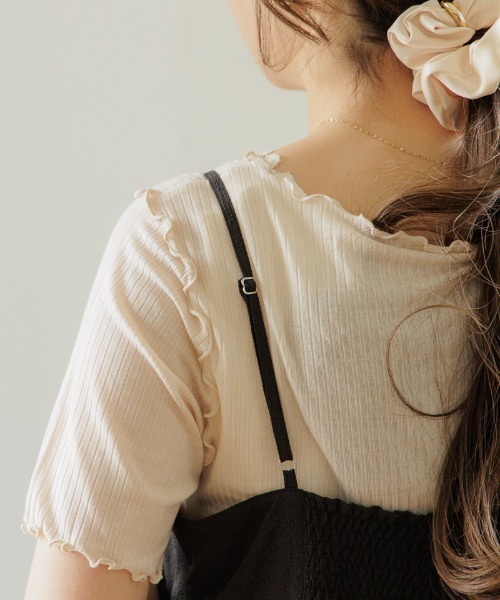 flower（フラワー）の「サニーティアードワンピース（ワンピース・レディース・アイボリー/ブラック・FREE）」の7枚目の写真