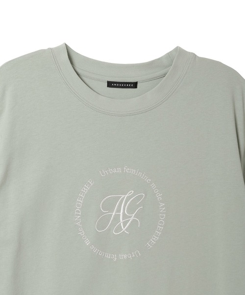 ANDGEEBEE（アンジービー）の「サークルロゴT（Tシャツ/カットソー・レディース・ミント/チャコールグレー・X-LARGE）」の14枚目の写真