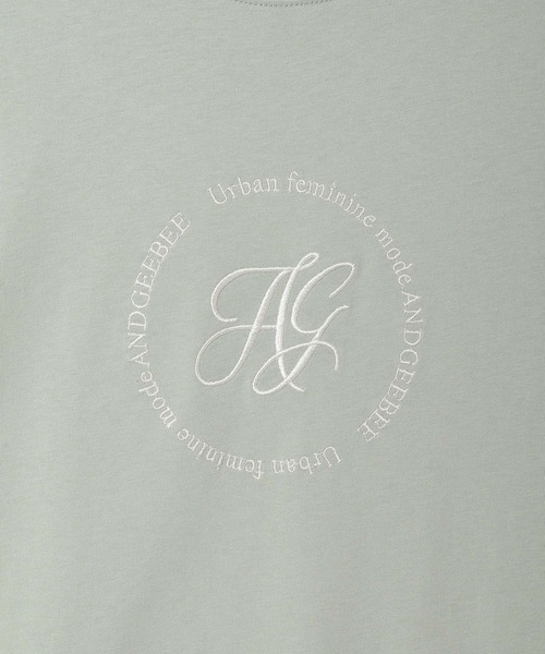 ANDGEEBEE（アンジービー）の「サークルロゴT（Tシャツ/カットソー・レディース・ミント/チャコールグレー・X-LARGE）」の8枚目の写真