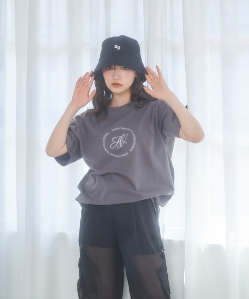 ANDGEEBEE（アンジービー）の「サークルロゴT（Tシャツ/カットソー・レディース・ミント/チャコールグレー・X-LARGE）」の17枚目の写真