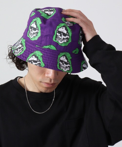 MISHKA(ミシカ)の「MISHKA ハット(ハット・メンズ・パープル/ブラック/ブラック×グレー/ブラック×イエロー・FREE)」の4枚目の写真