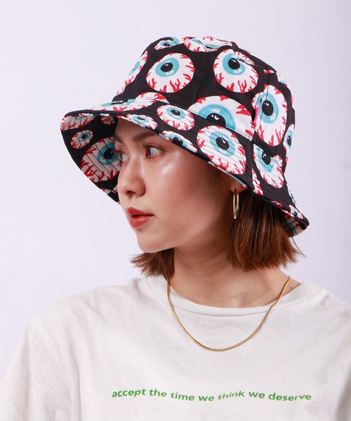 MISHKA(ミシカ)の「MISHKA ハット(ハット・メンズ・パープル/ブラック/ブラック×グレー/ブラック×イエロー・FREE)」の2枚目の写真