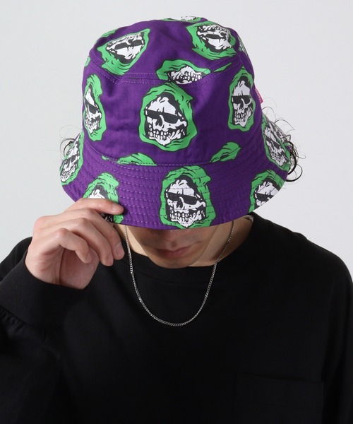 MISHKA(ミシカ)の「MISHKA ハット(ハット・メンズ・パープル/ブラック/ブラック×グレー/ブラック×イエロー・FREE)」の13枚目の写真