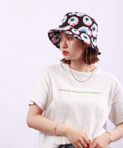 MISHKA(ミシカ)の「MISHKA ハット(ハット・メンズ・パープル/ブラック/ブラック×グレー/ブラック×イエロー・FREE)」の22枚目の写真