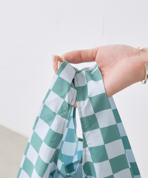 Actually（アクチュアリー）の「ブロックチェック マルシェトート（ハンドバッグ・レディース・ブラック/グリーン/ブルー・フリー）」の15枚目の写真