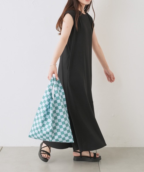 Actually（アクチュアリー）の「ブロックチェック マルシェトート（ハンドバッグ・レディース・ブラック/グリーン/ブルー・フリー）」の14枚目の写真