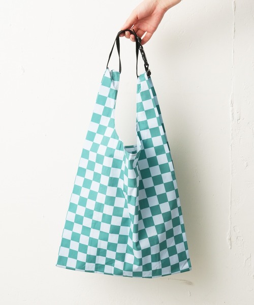 Actually（アクチュアリー）の「ブロックチェック マルシェトート（ハンドバッグ・レディース・ブラック/グリーン/ブルー・フリー）」の18枚目の写真