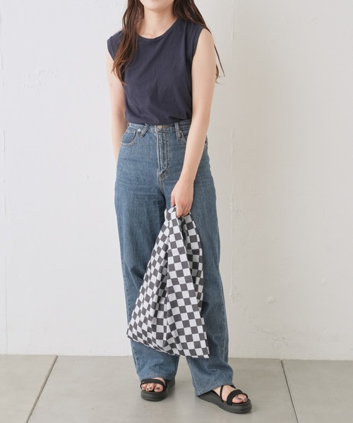 Actually（アクチュアリー）の「ブロックチェック マルシェトート（ハンドバッグ・レディース・ブラック/グリーン/ブルー・フリー）」の9枚目の写真