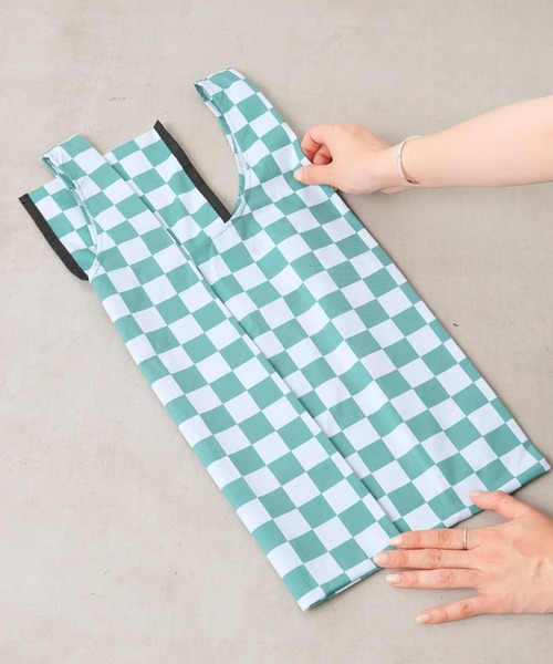 Actually（アクチュアリー）の「ブロックチェック マルシェトート（ハンドバッグ・レディース・ブラック/グリーン/ブルー・フリー）」の21枚目の写真