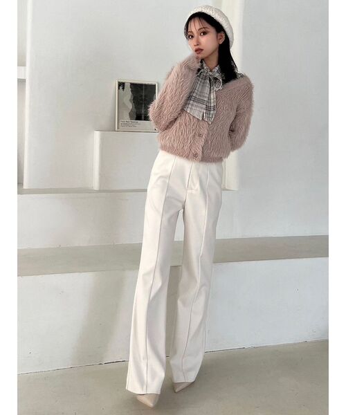 RESEXXY(リゼクシー)の「シャギーニットカーディガン(カーディガン/ボレロ・レディース・ワイン/ピンク/ホワイト/ブラック/その他1・FREE)」の8枚目の写真