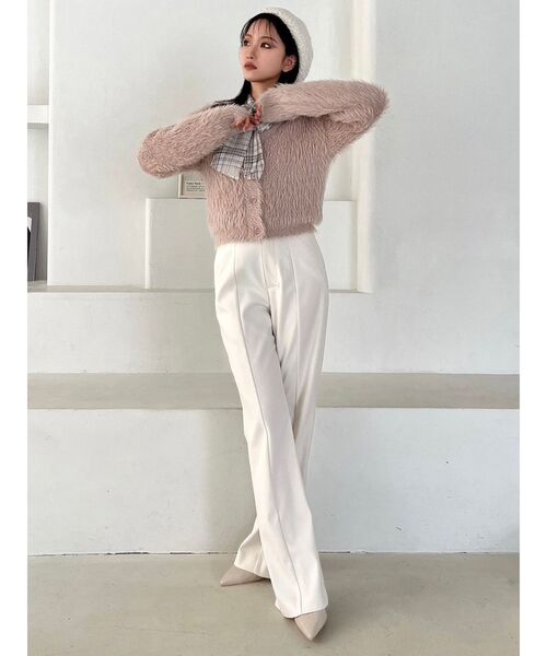 RESEXXY(リゼクシー)の「シャギーニットカーディガン(カーディガン/ボレロ・レディース・ワイン/ピンク/ホワイト/ブラック/その他1・FREE)」の9枚目の写真