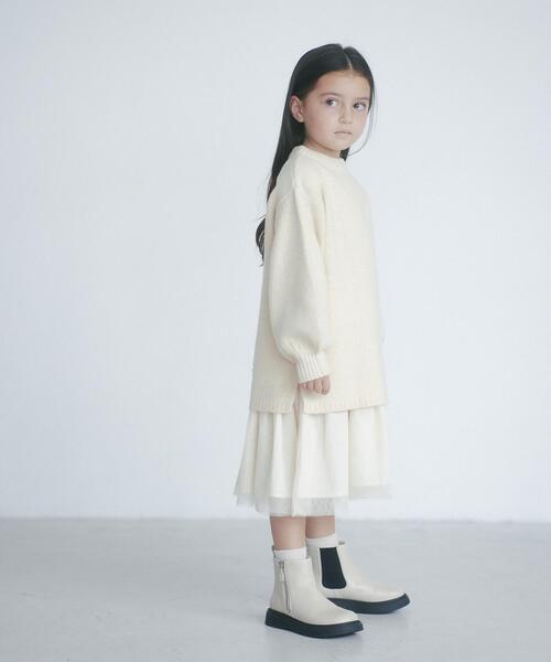 green label relaxing(グリーンレーベルリラクシング)の「サイドジップゴアブーツ 17cm-21cm(ブーツ・キッズ・ナチュラル/ブラック・17cm/18cm/19cm/20cm/21cm)」の3枚目の写真