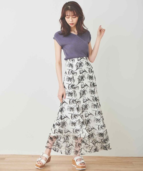 31 Sons de mode(トランテアン ソン ドゥ モード)の「カシュクールニット(ニット/セーター・レディース・パープル/グリーン/ブラック/オフホワイト・36)」の11枚目の写真