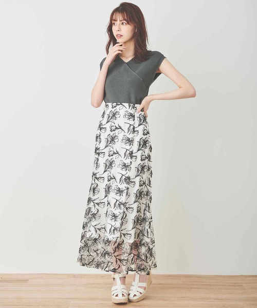 31 Sons de mode(トランテアン ソン ドゥ モード)の「カシュクールニット(ニット/セーター・レディース・パープル/グリーン/ブラック/オフホワイト・36)」の16枚目の写真