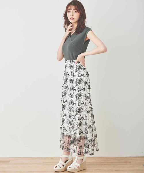 31 Sons de mode(トランテアン ソン ドゥ モード)の「カシュクールニット(ニット/セーター・レディース・パープル/グリーン/ブラック/オフホワイト・36)」の17枚目の写真