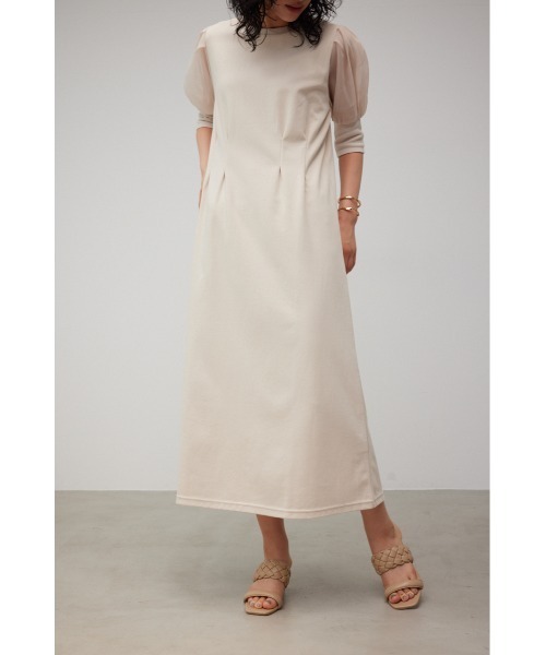 AZUL by moussy（アズールバイマウジー）の「袖シアー半袖ワンピース