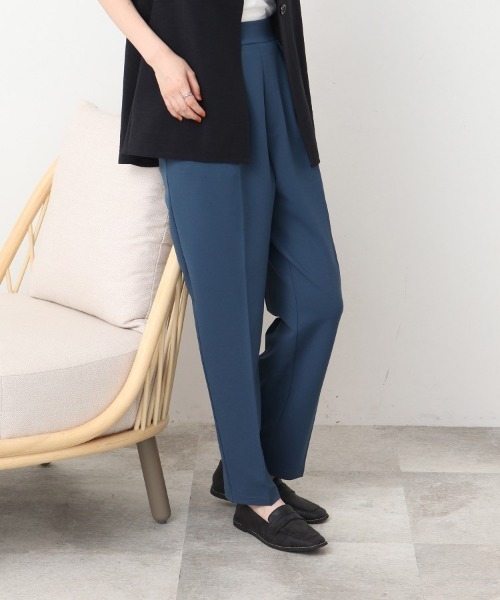 DRESKIP（ドレスキップ）の「◆オンにもオフにも◎ さらさら楽ちん ゆるテ－パ－ドパンツ（その他パンツ・レディース・ライトグリーン/ブラック/ブルー・02/03/04）」の3枚目の写真