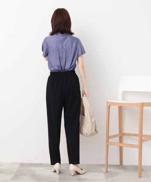 DRESKIP（ドレスキップ）の「◆オンにもオフにも◎ さらさら楽ちん ゆるテ－パ－ドパンツ（その他パンツ・レディース・ライトグリーン/ブラック/ブルー・02/03/04）」の6枚目の写真