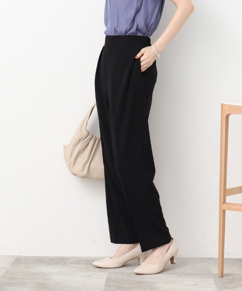 DRESKIP（ドレスキップ）の「◆オンにもオフにも◎ さらさら楽ちん ゆるテ－パ－ドパンツ（その他パンツ・レディース・ライトグリーン/ブラック/ブルー・02/03/04）」の8枚目の写真