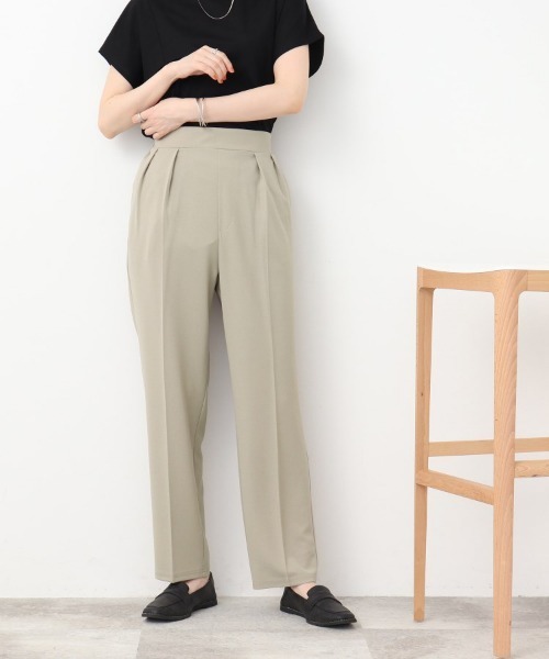 DRESKIP（ドレスキップ）の「◆オンにもオフにも◎ さらさら楽ちん ゆるテ－パ－ドパンツ（その他パンツ・レディース・ライトグリーン/ブラック/ブルー・02/03/04）」の13枚目の写真