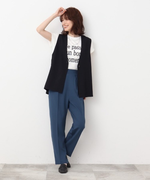 DRESKIP（ドレスキップ）の「◆オンにもオフにも◎ さらさら楽ちん ゆるテ－パ－ドパンツ（その他パンツ・レディース・ライトグリーン/ブラック/ブルー・02/03/04）」の16枚目の写真