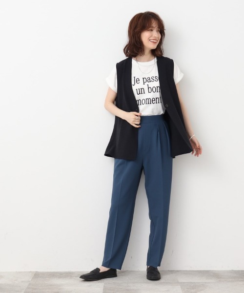 DRESKIP（ドレスキップ）の「◆オンにもオフにも◎ さらさら楽ちん ゆるテ－パ－ドパンツ（その他パンツ・レディース・ライトグリーン/ブラック/ブルー・02/03/04）」の17枚目の写真