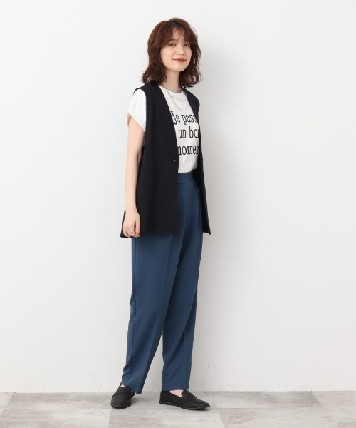 DRESKIP（ドレスキップ）の「◆オンにもオフにも◎ さらさら楽ちん ゆるテ－パ－ドパンツ（その他パンツ・レディース・ライトグリーン/ブラック/ブルー・02/03/04）」の18枚目の写真