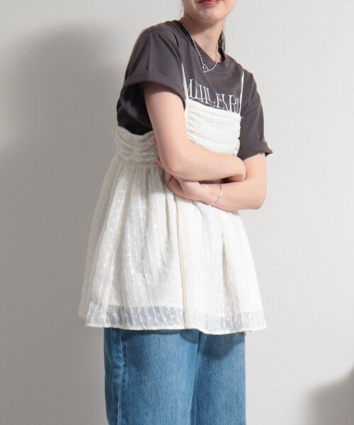 fredy emue(フレディエミュ)の「ドットジャガードキャミブラウス(シャツ/ブラウス・レディース・ホワイト系その他/ブラック系その他・38)」の21枚目の写真