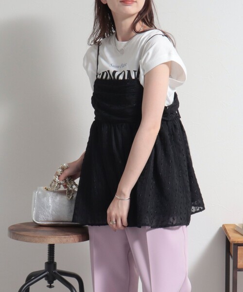 fredy emue(フレディエミュ)の「ドットジャガードキャミブラウス(シャツ/ブラウス・レディース・ホワイト系その他/ブラック系その他・38)」の20枚目の写真