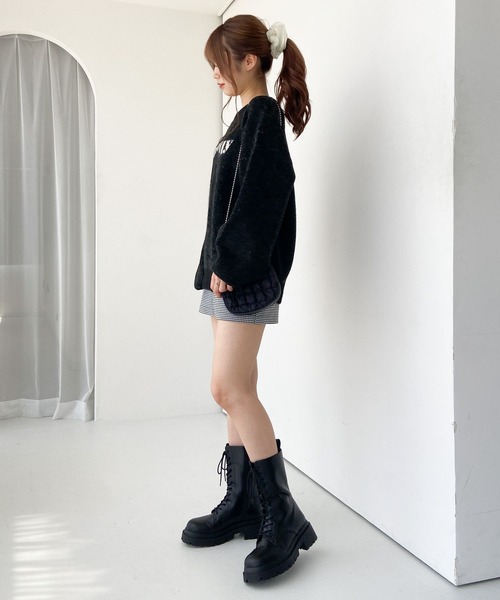 Heather(ヘザー)の「ジャガードロゴニット 971952(ニット/セーター・レディース・ピンク/ブラック/グレー/アイボリー・FREE)」の8枚目の写真