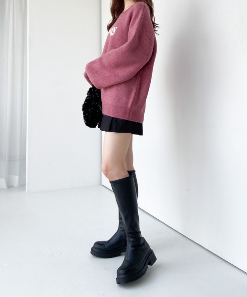 Heather(ヘザー)の「ジャガードロゴニット 971952(ニット/セーター・レディース・ピンク/ブラック/グレー/アイボリー・FREE)」の19枚目の写真