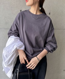 タックボリューム袖長袖Tシャツ