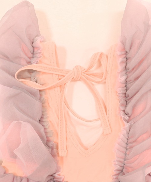 セール】キッズ チュール フリル ワンピース水着（水着