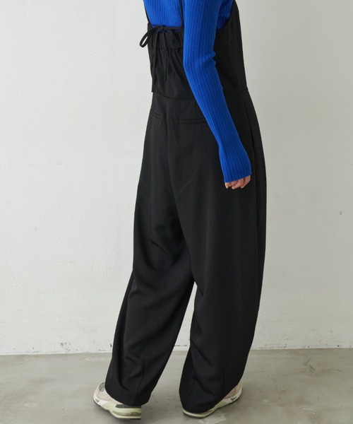 Aunt Marie's(アントマリーズ)の「ワイドルーズサロペット/カーブパンツ / サイズ展開あり(サロペット/オーバーオール・レディース・グレー/ブラック・MT/FREE)」の10枚目の写真