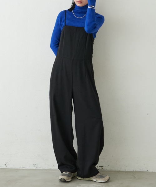 Aunt Marie's(アントマリーズ)の「ワイドルーズサロペット/カーブパンツ / サイズ展開あり(サロペット/オーバーオール・レディース・グレー/ブラック・MT/FREE)」の22枚目の写真