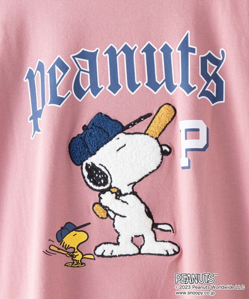 PEANUTS(ピーナッツ)の「【OUTDOOR PRODUCTS/アウトドアプロダクツ】【PEANUTS/ピーナッツ】 コラボ ドロップショルダーロンT スヌーピー チャーリー・ブラウン ウッドストック(Tシャツ/カットソー・メンズ・ピンク系その他/オフホワイト/ホワイト/ブルー系その他・MEDIUM/LARGE/X-LARGE/SMALL)」の18枚目の写真