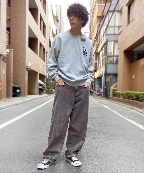 SANTA CRUZ(サンタクルーズ)の「【ムラサキスポーツ限定】SANTACRUZ/サンタクルーズ デニムパンツ ルーズシルエット ピグメント染め 502233501(デニムパンツ・メンズ・ブラウン/パープル/グリーン・L/M)」の17枚目の写真