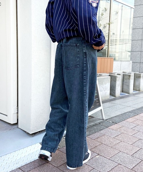 SANTA CRUZ(サンタクルーズ)の「【ムラサキスポーツ限定】SANTACRUZ/サンタクルーズ デニムパンツ ルーズシルエット ピグメント染め 502233501(デニムパンツ・メンズ・ブラウン/パープル/グリーン・L/M)」の21枚目の写真