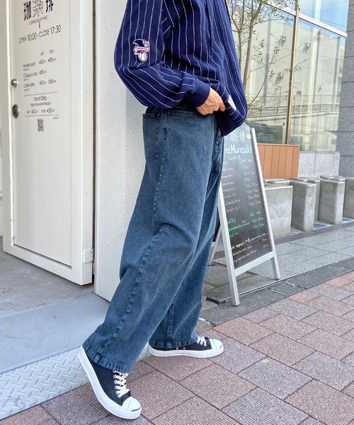 SANTA CRUZ(サンタクルーズ)の「【ムラサキスポーツ限定】SANTACRUZ/サンタクルーズ デニムパンツ ルーズシルエット ピグメント染め 502233501(デニムパンツ・メンズ・ブラウン/パープル/グリーン・L/M)」の22枚目の写真