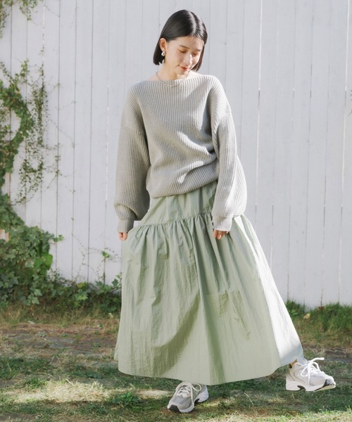 Doux archives（ドゥアルシーヴ）の「片畦ボートネックプルオーバー